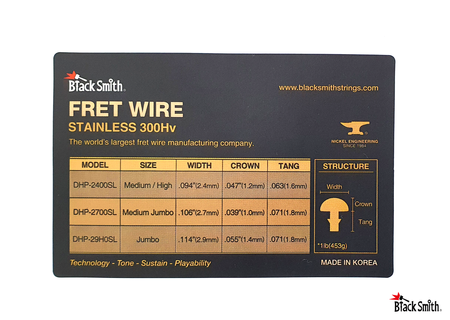 BlackSmith Fret Wire Bulk DHP-2400L - wiązka progów do gitary elektrycznej