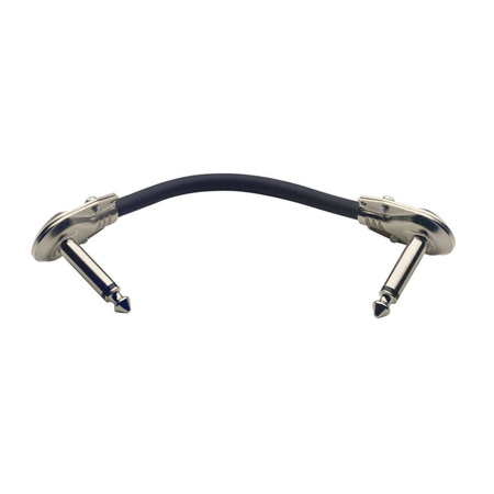 Stagg SPC010L FL - kabel patch mono jack 6,35 mm, dwa płaskie wtyki kątowe, 10 cm
