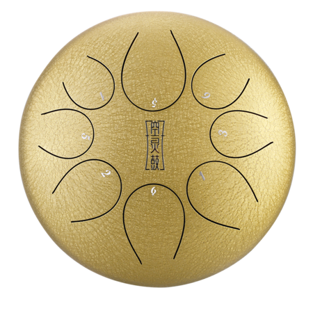 Round tongue drum 12" 8 ton Hluru TY8-12-Gold