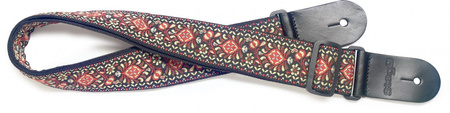 Stagg SWO COT JIM BRW - nylonowy pasek gitarowy, brązowy wzór Jimi, 82-141 cm