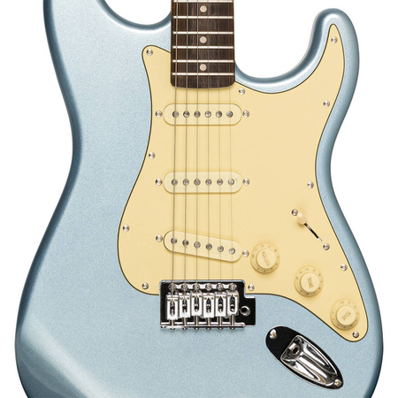 Stagg SES-30 IBM - gitara elektryczna SSS, Ice Blue Metallic, korpus z paulowni