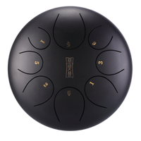 Round tongue drum 12" 8 ton Hluru TY8-12-InkBlack