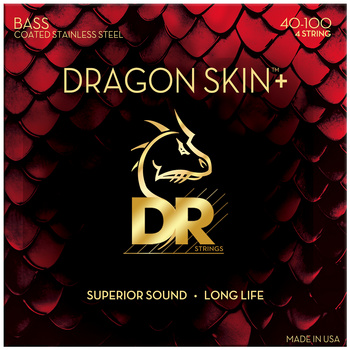 STRUNY POWLEKANE DO GIT. BAS. (4) - DR DBS 40-100 DRAGON SKIN+ BASS