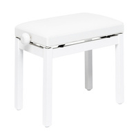 Stagg PB36 WHM SWH - regulowana ława do pianina, biała, winyl