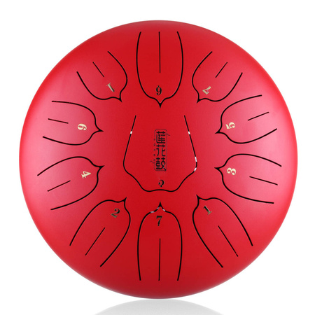 Lotus tongue drum  12" 11 ton Hluru-Huashu THL11-12-Red