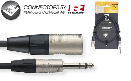 Stagg NAC1PSXMR - przewód audio jack / XLR męski, 1 m