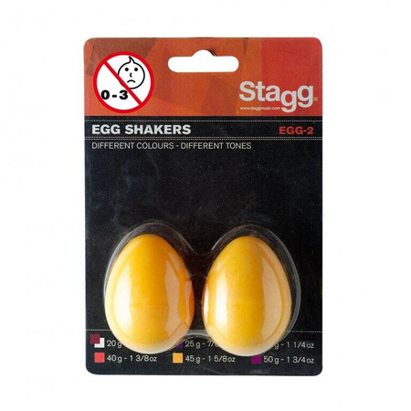 Stagg EGG-2 YW - shakery jajka, para