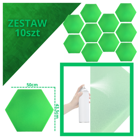 DNA AM3 GN panel akustyczny zestaw 10 szt. zielony
