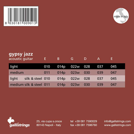 Galli GSB10LE Loop End Light - struny do gitary akustycznej