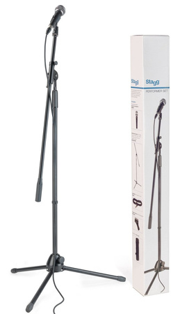 Stagg SDM50 SET - zestaw mikrofonowy ze statywem i przewodem XLR 6 m