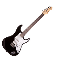 ARIA 714-STD BK – Solidna gitara elektryczna Strat-style, lakier czarny, mostek tremolo