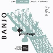 Galli G204 - komplet strun do banjo tenorowego .010-.032, zakończenia pętelkowe