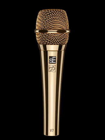 sE V7 G-25AE - Złoty dynamiczny mikrofon ręczny