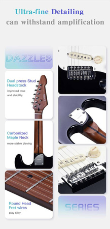 Gitara elektryczna SAGA SMF1314 BK (SSS)