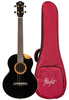 Flight Nora Baritone EQ-A – barytonowe ukulele elektroakustyczne, futerał, czarne