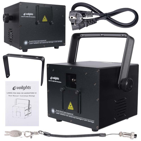 EVOLIGHTS LASER PRO RGB 3W ANIMATION V2 sceniczny