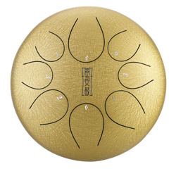 Round tongue drum 12" 8 ton Hluru TY8-12-Gold