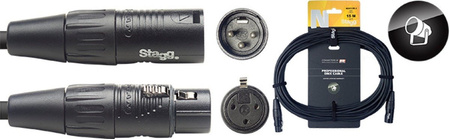 Stagg NDX1,5R-3 - kabel DMX 1,5 m, XLR 3-pin REAN
