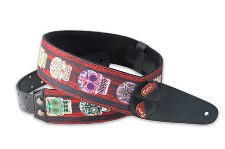 RightOn Straps Mojo Skulls - Pasek do Gitary