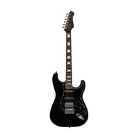Stagg SES-60 BLK - gitara elektryczna HSS, olcha, palisander, czarna