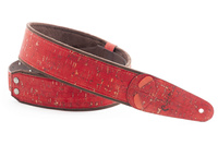 RightOn!Straps-Cork Red-pas do gitary