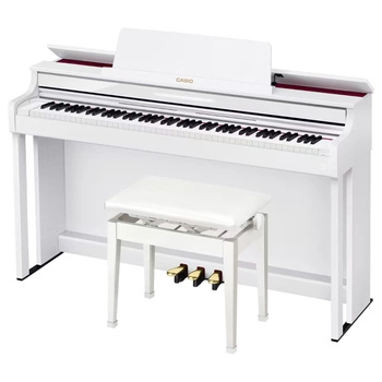 Pianino cyfrowe Casio AP-550 WE — eleganckie pianino domowe 88 klawiszy, klawiatura młoteczkowa