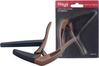 Stagg SCPX-FL DKWOOD - kapodaster do gitary klasycznej, z wykończeniem imitującym ciemne drewno