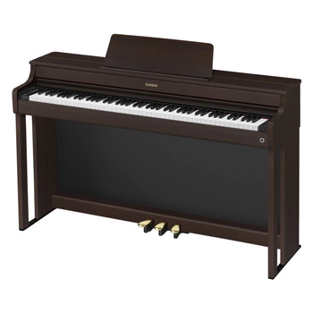 Casio AP-300 BN — Pianino cyfrowe 88 klawiszy, klawiatura młoteczkowa, brązowe wykończenie - eleganckie i pedagogiczne