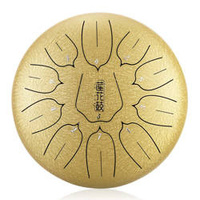 Lotus tongue drum 10" 11 ton Hluru-Huashu THL11-10-Golden