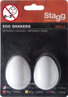 Stagg EGG 2 WH - shakery plastikowe - 45g