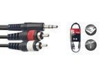 Stagg SYC1/MPSB2CM E - kabel Y mini jack stereo / 2 RCA, 1 m